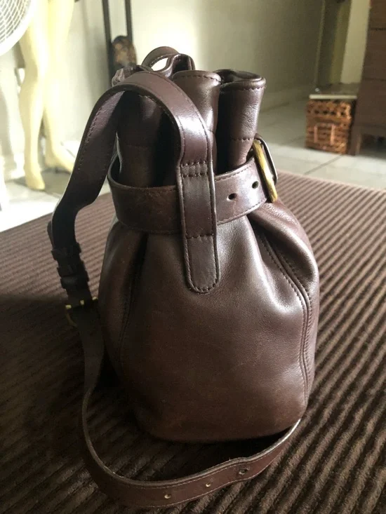 Vintage Coach SoHo Dark Brown Leather Crossbody with Gold Buckle #4156 - Picture 11 of 12